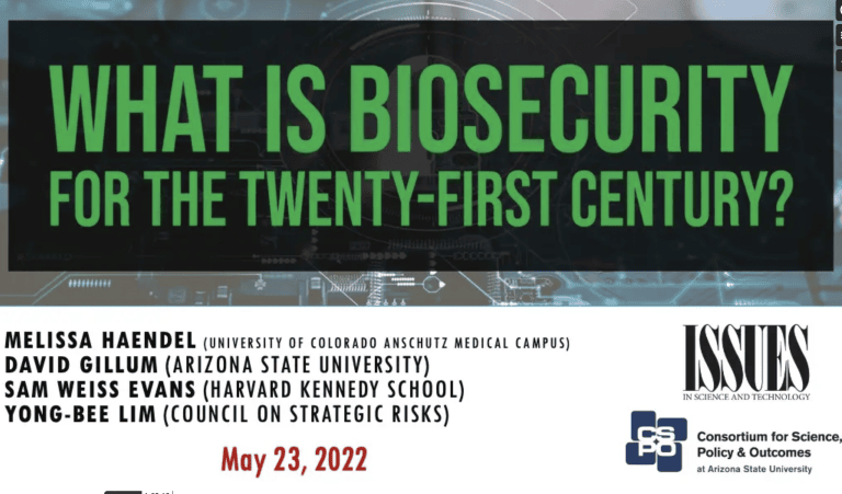 What Is Biosecurity for the Twenty-First Century?